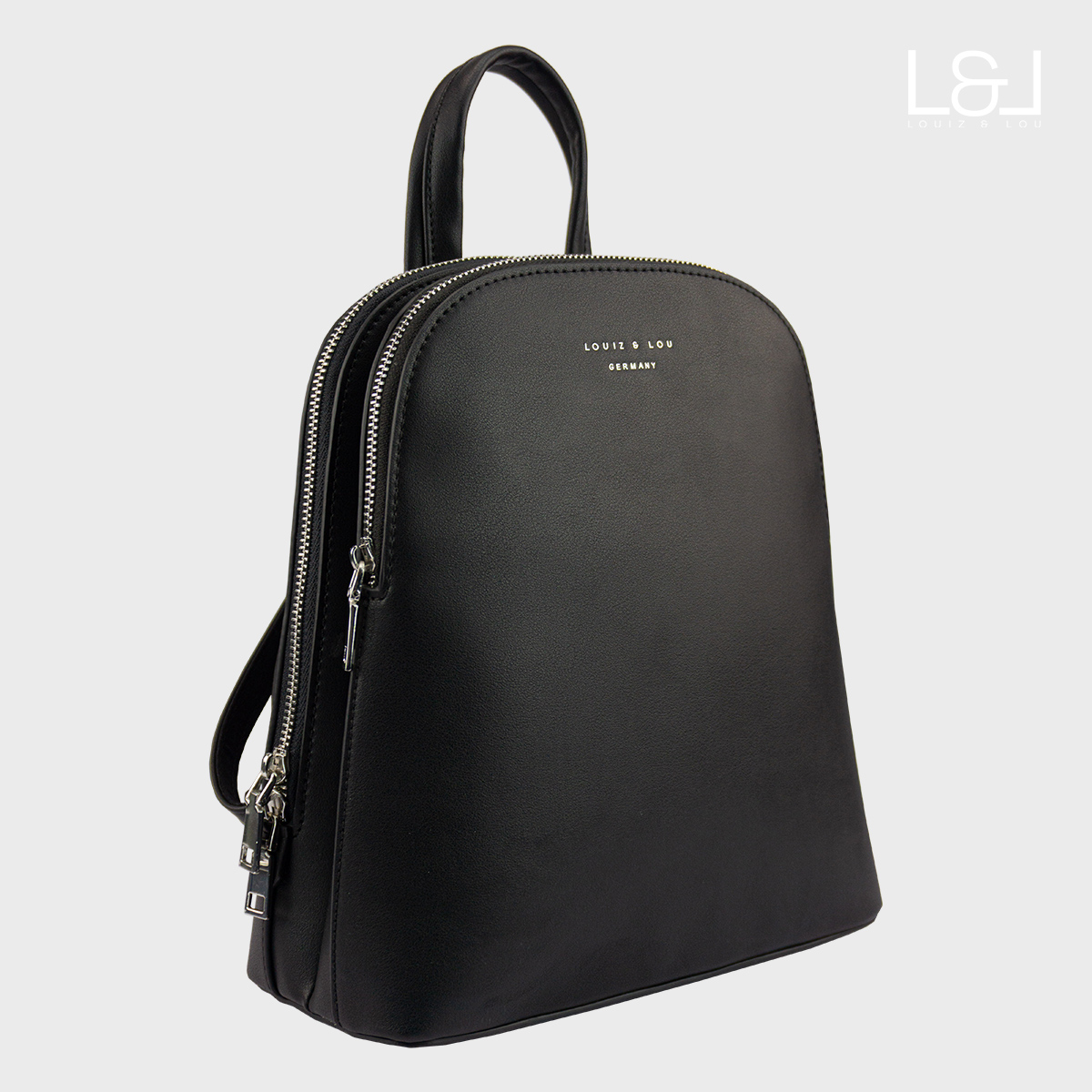 lässiger City-Rucksack von Louiz&Lou aus der Kollektion Lara in schwarz - 2844-60