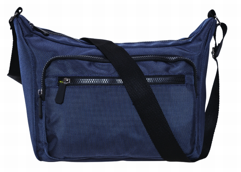 Umhängetasche mit Vortasche aus wasserabweisenden Ballistic-Nylon in blau - 443-419-65