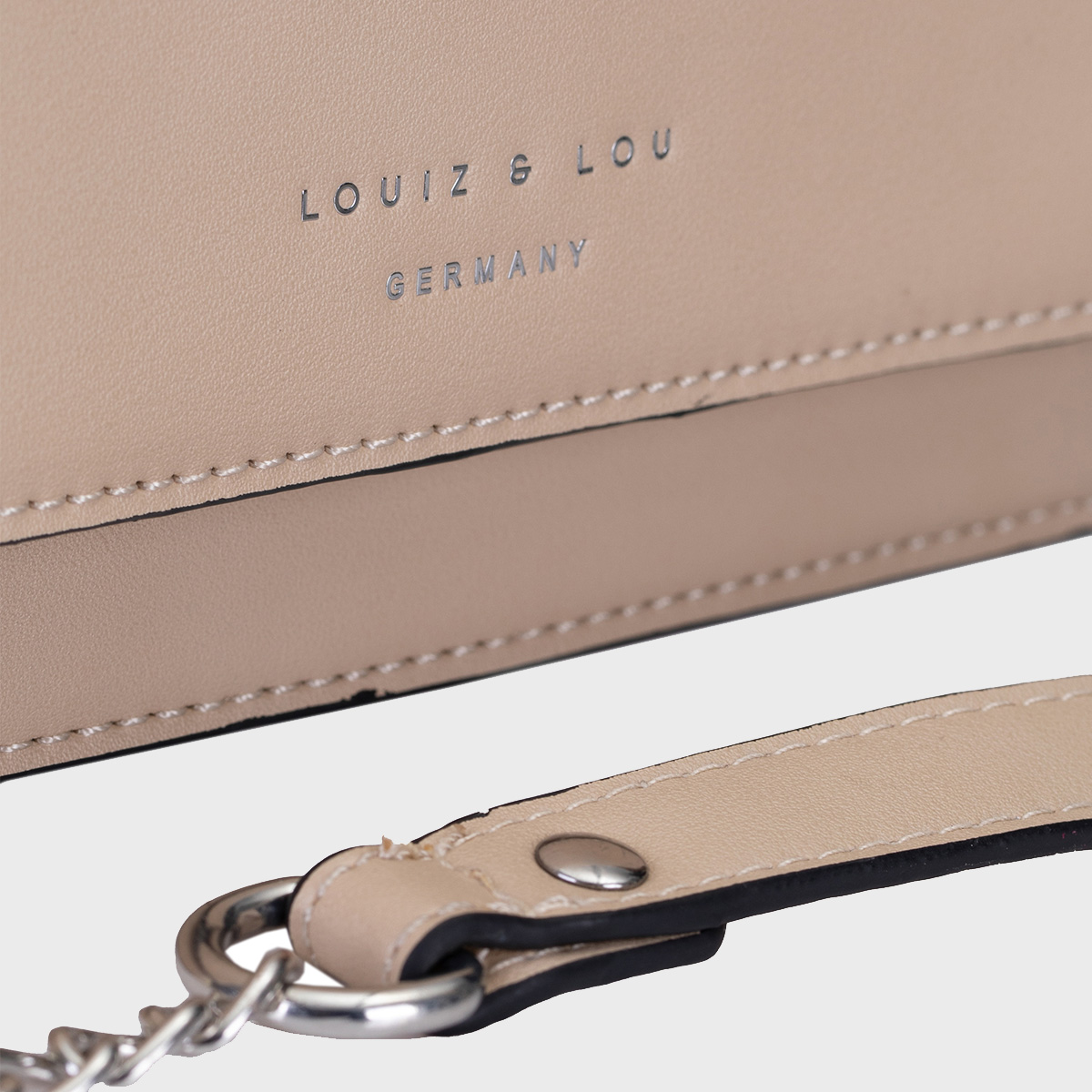 Überschlagtasche Abendtasche Clutch Lara von Louiz&Lou in greige - 2840-13
