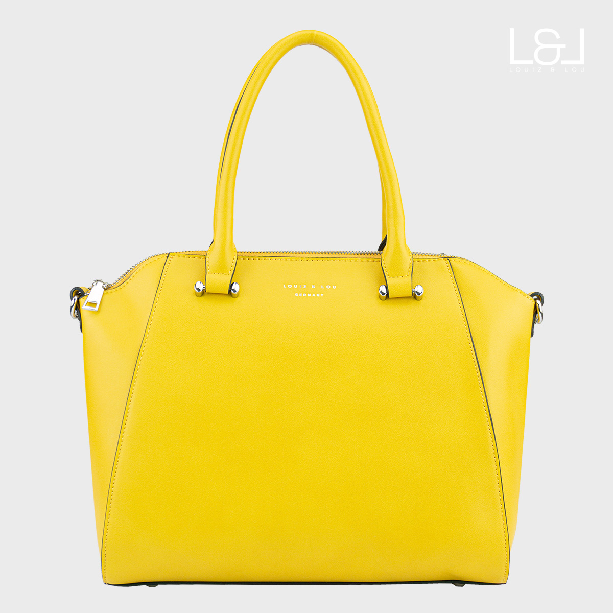 Handtasche Shopper Lara in Bowling Form von Louiz&Lou in senfgelb - 2843-68
