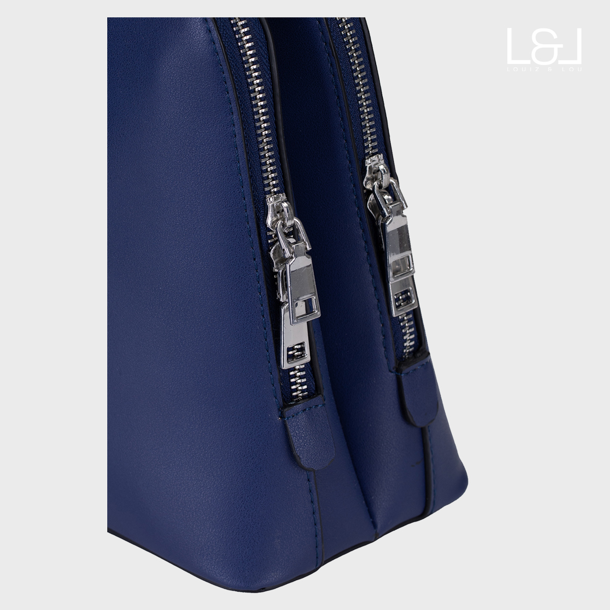 Handtasche Shopper Lara in Trapezform von Louiz&Lou mit 2 RV-Fächern in navy - 2842-65